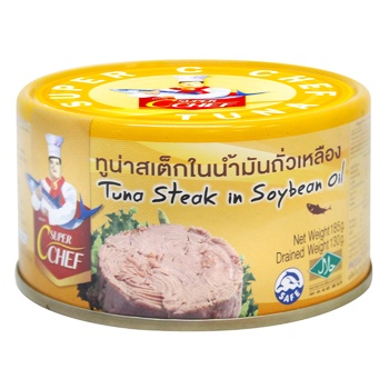 Super C Chef Tuna Steak in Soybean Oil 185g - buy, prices for ULTRAMARKET - photo 1