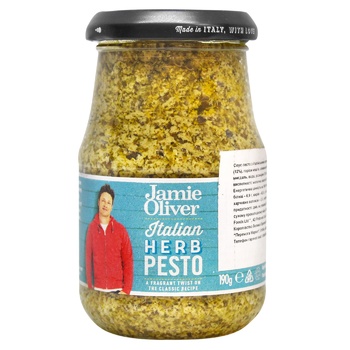 Jamie Oliver Pesto Sauce with Italian Herbs 190ml - buy, prices for ULTRAMARKET - photo 1