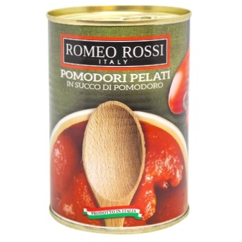 Romeo Rossi Peeled Tomatoes in Own Juice 400g - buy, prices for ULTRAMARKET - photo 1