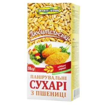 Сухари панірувальні Золоте зерно пшеничні 350г - купити, ціни на Таврія В - фото 1