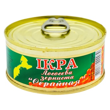 Икра Серийная лососевая зернистая 100г - купить, цены на Auchan - фото 1