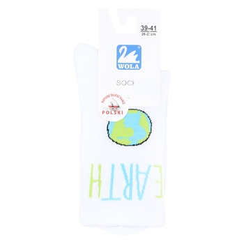 Wola Funky Socks s.39-41 White - buy, prices for MegaMarket - photo 1