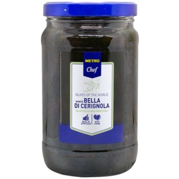 Оливки Metro Chef Cerignola чорні 1,7л