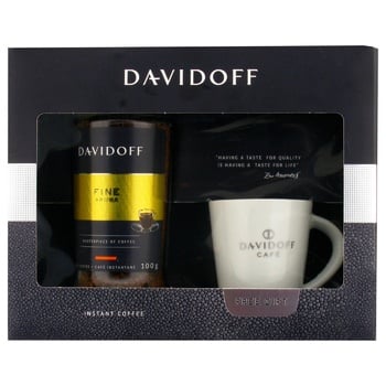 Кофе Davidoff Fine Aroma растворимый 100г + Чашка - купить, цены на МегаМаркет - фото 1