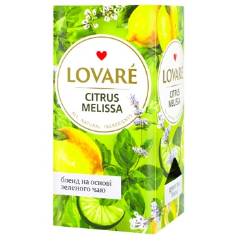 Lovare Citrus and Melissa Herbal and Green Tea 1.5g*24pcs - buy, prices for METRO - photo 1