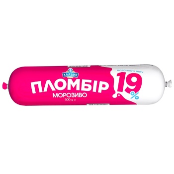 Морозиво Хладик Пломбір 19 пломбір 19% 500г