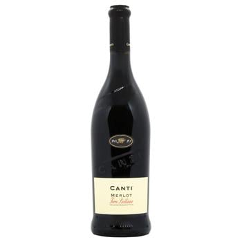 Вино Canti Merlot Terre Siciliane червоне сухе 13% 0,75л - купити, ціни на МегаМаркет - фото 1