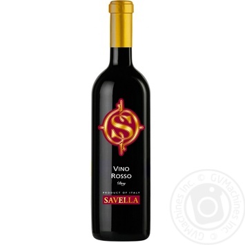 Вино Savella Rosso Dry червоне сухе 10,5% 0,75л - купити, ціни на ULTRAMARKET - фото 1