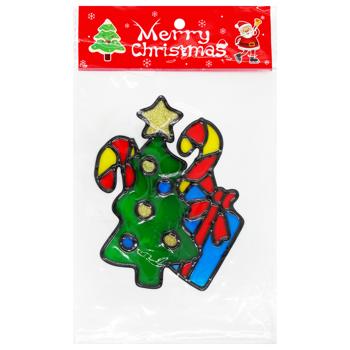 Наклейки новогодние силиконовые 15*20см - купить, цены на - фото 6