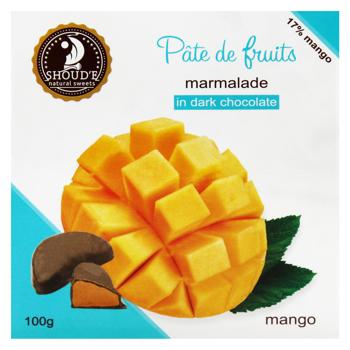 Мармелад Shoud'e Pate de Fruits Манго в чорному шоколаді 100г - купити, ціни на NOVUS - фото 2