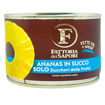 Fattoria dei Sapori Pineapples in Natural Juice 410g - buy, prices for COSMOS - photo 1