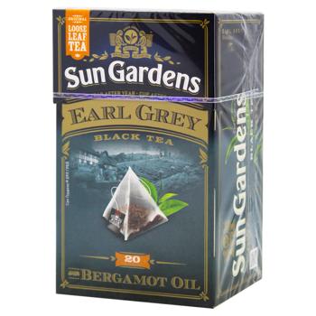 Чай чорний Sun Gardens Earl Grey 2,5г*20шт - купити, ціни на МегаМаркет - фото 1