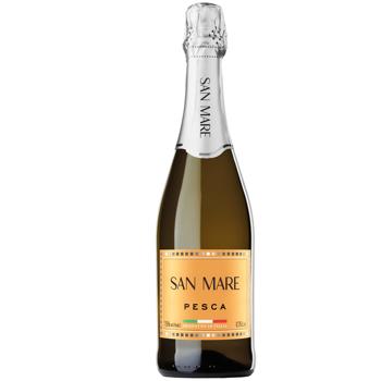 San Mare Pesca White Semi-sweet Sparkling Wine Drink with Peach Flavor 7.5% 0.75l