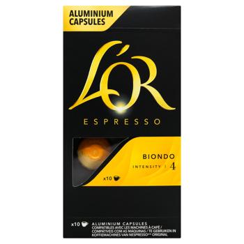 L'or Espresso Biondo Coffee in Capsules 10pcs*5.2g - buy, prices for - photo 2