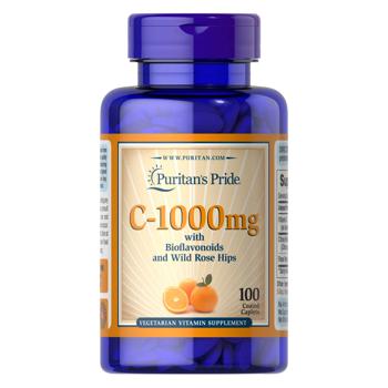 Puritan's Pride Vitamin C with Bioflavonoids and Rosehips 1000mg 100 capsules - buy, prices for Biotus - photo 1