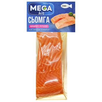 Семга Mega hit филе-кусок холодного копчения 200г - купить, цены на Чудо Маркет - фото 1