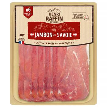 Шинка сиров'ялена нарізана 90г, Henri Raffin - купить, цены на Grono - фото 1