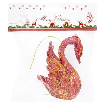 Swan Red Christmas Tree Pendant 10.5*7.5cm