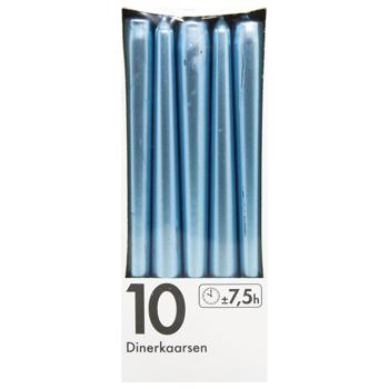 Bolsius Festive Blue Cone Candle 245/23mm U8438 - buy, prices for MegaMarket - photo 1