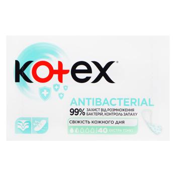 Прокладки щоденні Kotex Antibacterial 40шт - купити, ціни на Auchan - фото 2