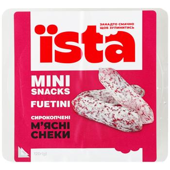 Снеки ЇSTA м’ясні Mini Snacks Fuetini с/к 120г - купити, ціни на Епіцентр FOOD - фото 1