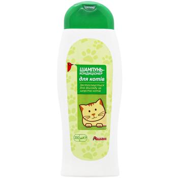 Auchan Shampoo-Conditioner For Cats 200ml