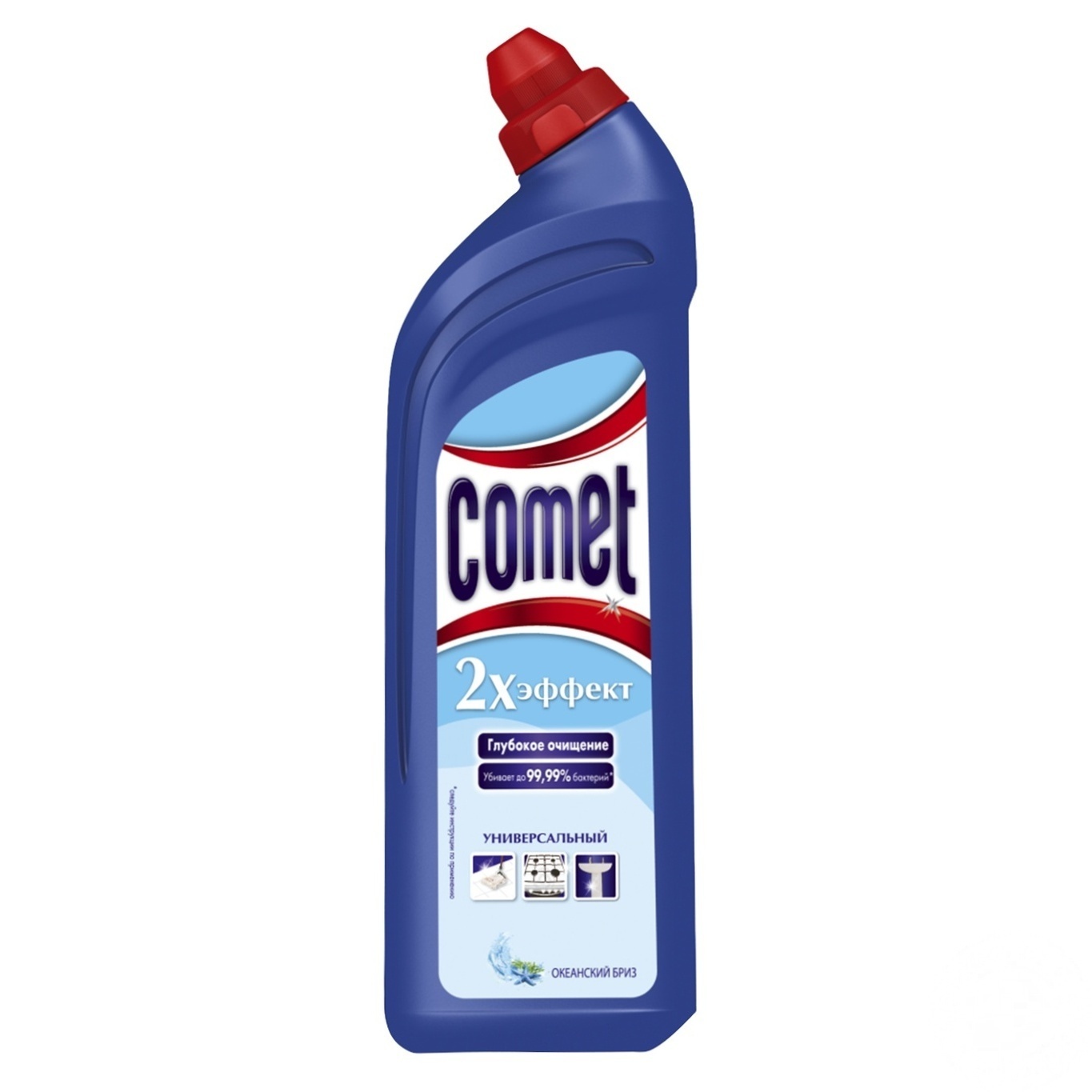 

Гель Comet Двойной эффект Океанский бриз чистящий универсальный 1л