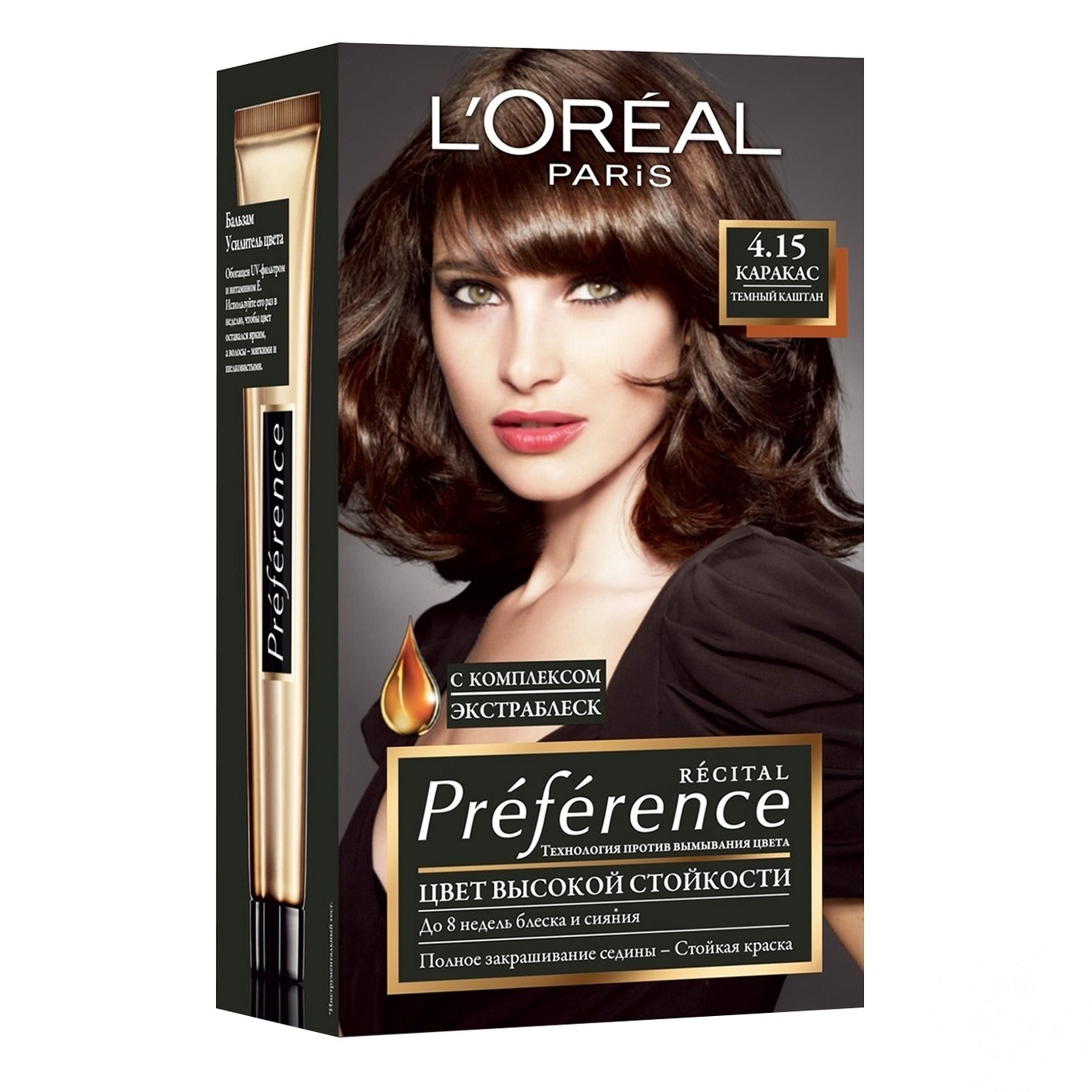 

Краска для волос Loreal темно-каштановый