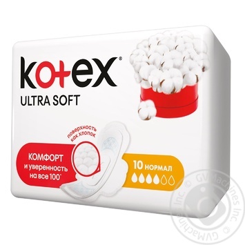 Прокладки гигиенические Kotex Ultra Normal 10шт - купить, цены на Auchan - фото 2