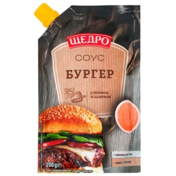 Shchedro Burger Mayonnaise Sauce 200g - buy, prices for MegaMarket - photo 1