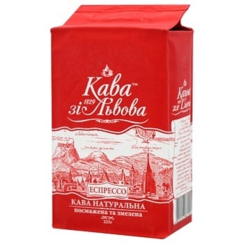 Kava zi Lvova Espresso Natural ground roasted coffee 225g - buy, prices for Auchan - photo 1