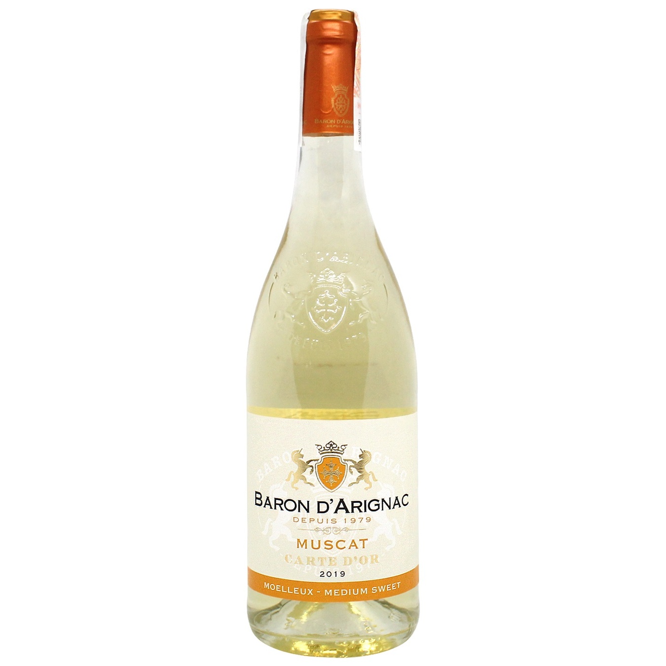 

Вино Baron d`Arignac Muscat белое полусладкое 10.5% 0,75л