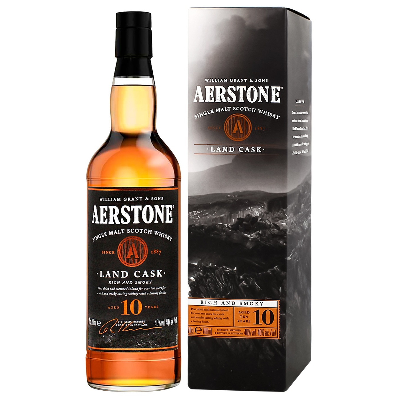 

Виски William Grant & Sons Aerstone Land Cask 10лет 40% 0,7л