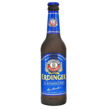 Пиво Erdinger Alkoholfrei солодове світле безалкогольне 0,4% 0,33л - купити, ціни на NOVUS - фото 2