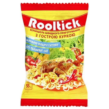 Вермішель Rooltick зі смаком курки гостра 55г - купити, ціни на Ідеал - фото 1