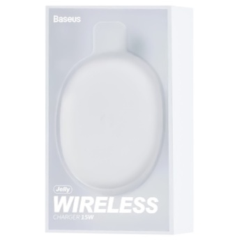 Зарядний пристрій Baseus Jelly white бездротовий 15W - купити, ціни на КОСМОС - фото 1