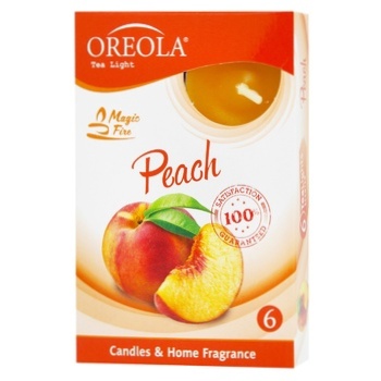 Oreola Peach Scented Candle 6pcs - buy, prices for COSMOS - photo 1