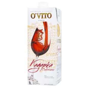 Вино O’vito Кадарка Славянская красное полусладкое 9-13% 1л - купить, цены на Идеал - фото 1