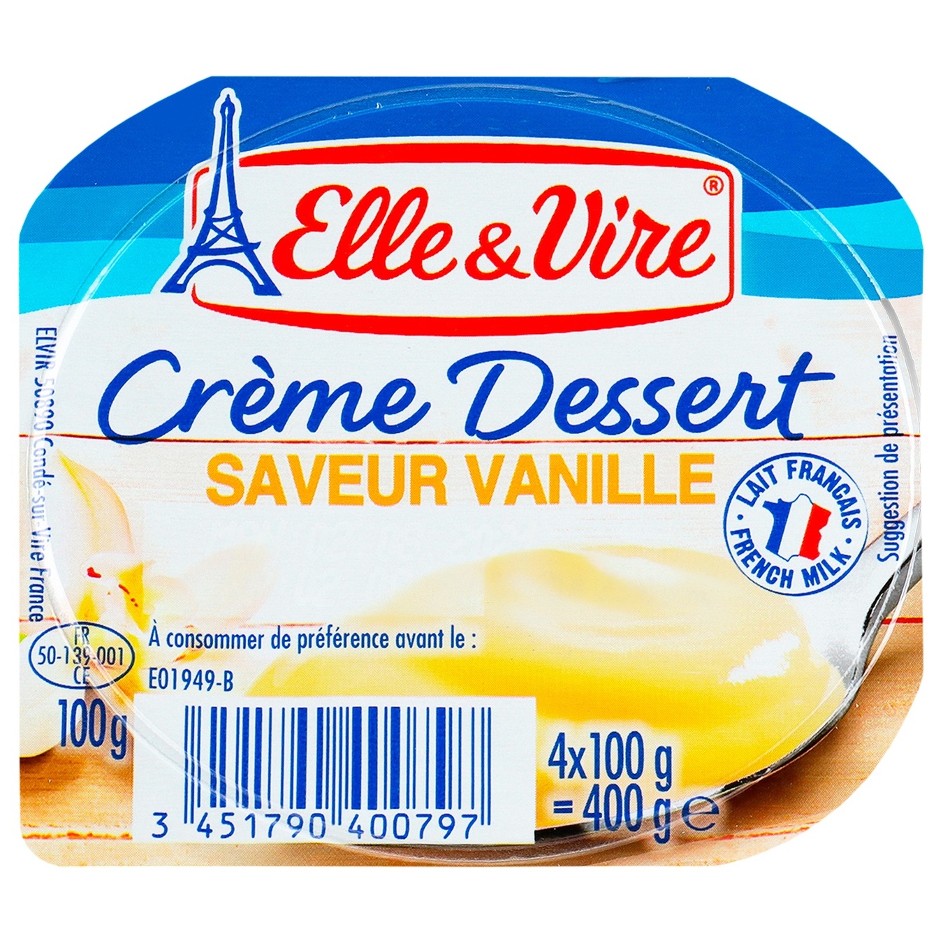 

Десерт сливочный Elle&Vire ваниль 2,7% 100г