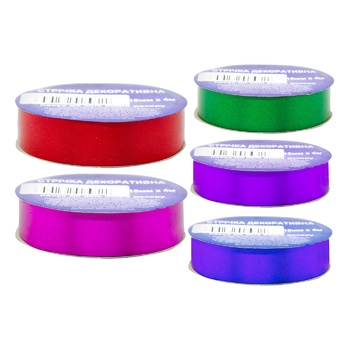 Happycom Decorative Ribbon Metalic 19mmx4m in Assortment - buy, prices for Auchan - photo 1