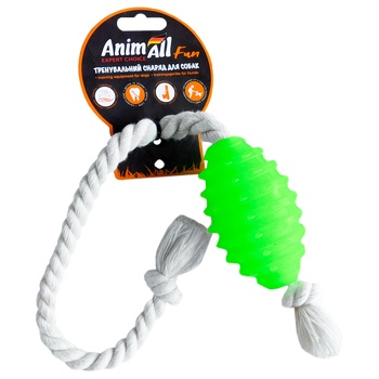 AnimAll Fun Toy Training Projectile Grenade with Rope Green 8cm - buy, prices for Auchan - photo 1