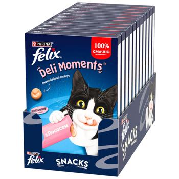 Корм додатковий Felix Deli Moments з лососем для дорослих та літніх котів 40г - купити, ціни на MasterZoo - фото 8