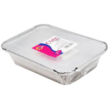 Судок ТСМ фольгований 3шт 900мл - купити, ціни на МегаМаркет - фото 1