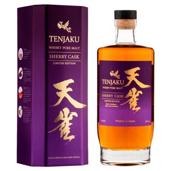 Віскі Tenjaku Pure Malt Sherry Cask 43% 0,7л - купити, ціни на МегаМаркет - фото 1