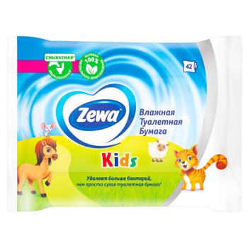 Туалетний папір Zewa Kids вологий 42арк купити, ціни на МегаМаркет - фото 2