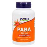 Пара-амінобензойна кислота Now Foods PABA 500мг 100 капсул