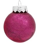 Bezant Marsala with Glitter Christmas Tree Ball 6cm