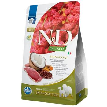 Farmina N&D Quinoa Skin & Coat Dry Food with Duck, Quinoa, Coconut and Turmeric for Healthy Skin and Coat for Medium and Large Breed Dogs 2.5kg
