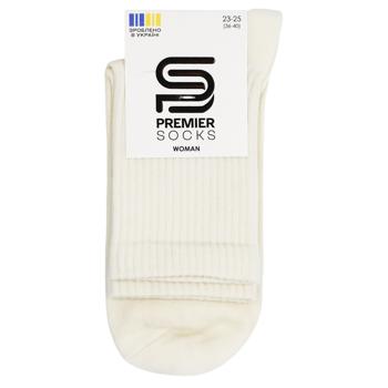 Носки женские Premier Socks с высокой резинкой р.23-25 молочный