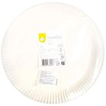 Auchan White Disposable Plate 23cm 50pcs